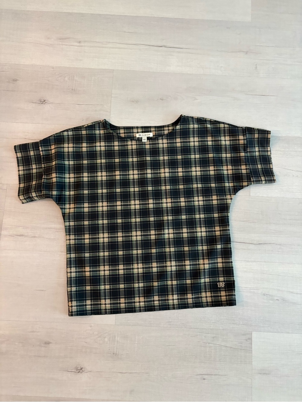 Albion Plaid Short Sleeve Boss Tee in XS